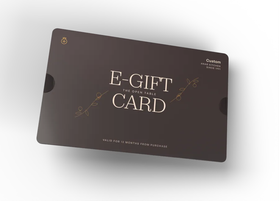 The The Open Table gift card, aubergine colourway